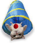 Cat Tunnel Tube Toys，Tunnels for Indoor Cats, 2 Way Collapsible Interactive Toy with Balls for Rabbits, Kittens, Ferrets