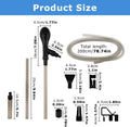 4‑in‑1 Aquarium Gravel Vacuum Siphon, Manual 80GPH Gravel Cleaner Vacuum Kit with Suction Ball & 6.5 Ft Hose, for 5‑20 G