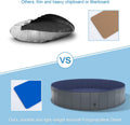 Niubya Foldable Dog Pool, Collapsible Plastic Dog Swimming Pool, 64x12in