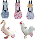Chicken Diapers, Poultry Nappies, Reusable Waterproof Washable for Bantam Hens, Silkies, Ducks & Geese