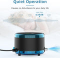 hygger Aquarium Air Pump Dual Outlet, Quiet Powerful Fish Tank Aerator 4W/8W, Adjustable Oxygen Pump with Air Stone, Bub