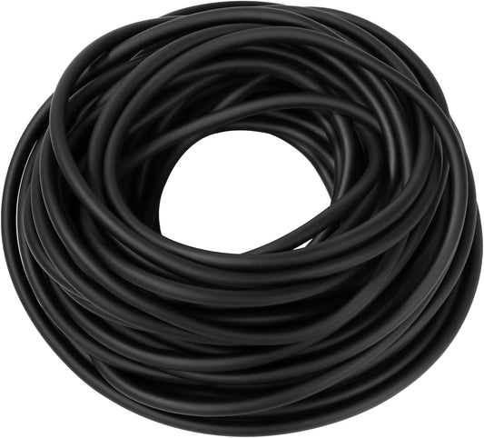AQUANEAT 50 Feet Aquarium Airline Tubing, Standard 3/16" Tubing for Fish Tank Air Pump (Black)