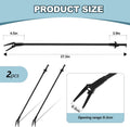 Gisafai 2 Pcs 27 Inch Long Aquarium Tongs Feeding Tweezers