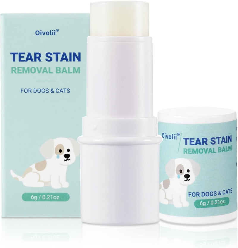 Tear Stain Remover Balm for Dogs & Cats – Vet-Recommended Natural Eye Stain Cleaner Stick, Gentle & Safe Formula – Remov