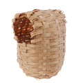 MinnowXY Small Bird Nest with Metal Hook Hand-Woven Bird Eco-Friendly Natural Bamboo Cage Accessories Hanging Bird Shelter