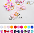 JUCCPUL Dog Hair Bows Cute Puppy Dog Bowknot Hair Ties Bulk with Rubber Bands Hair Accessories Bow Pet Grooming Products 40PCS