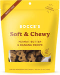 Bocce's Bakery Oven Baked PB & Banana Recipe Treats for Dogs, Wheat-Free Everyday Dog Treats, Real Ingredients, Baked in The USA, Natural Soft & Chewy Cookies, Peanut Butter & Banana, 6 oz
