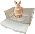 kathson Large Rabbit Litter Box Trainer, Potty Corner Toilet with Drawer Bigger Pet Pan for Adult Hamster, Guinea Pig, F