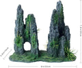 FEDOUR Aquarium Mountain View Stone Ornament Tree Rock Cave Landscape, Large Aquarium Ornament Rock Artificial Fish Tank
