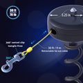 Dog Tie Out Cable and Stake 360° No Tangle Heavy Spiral Yard Stake and Retractable Dog Leash for Dogs Up to 10-90 lbs, 3