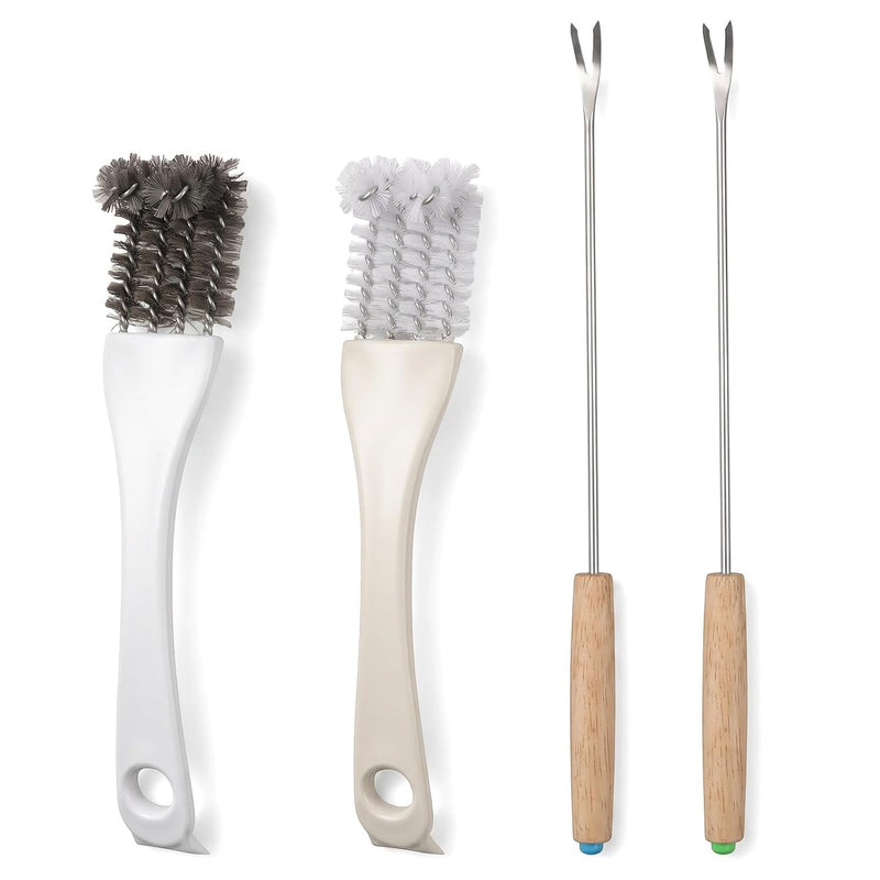 4-Piece Bird Poop Remover Brush Kit, Bird Cage Cleaner+