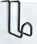 QWORK 4 Inch Tack Hook Set - 4 Pack Heavy Duty Black Horse Halter Rack, Over Rail Bridle Hooks Anti-Rust Coated Metal Ho