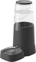 Automatic Dog Water Dispenser with Stainless Steel Bowl,Gravity Pet Waterer, Automatic Water Injection and Stop Water In