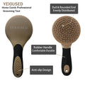 Horse Brush Mane and Tail Hair Comb with Professional Non-Slip Grip, Horse Grooming Tool Supplies, Brown