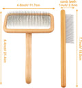 Carpet Rake Sheepskin Wool Brush and Cleaner Comb, Wood, 2PCS (Big+Small)