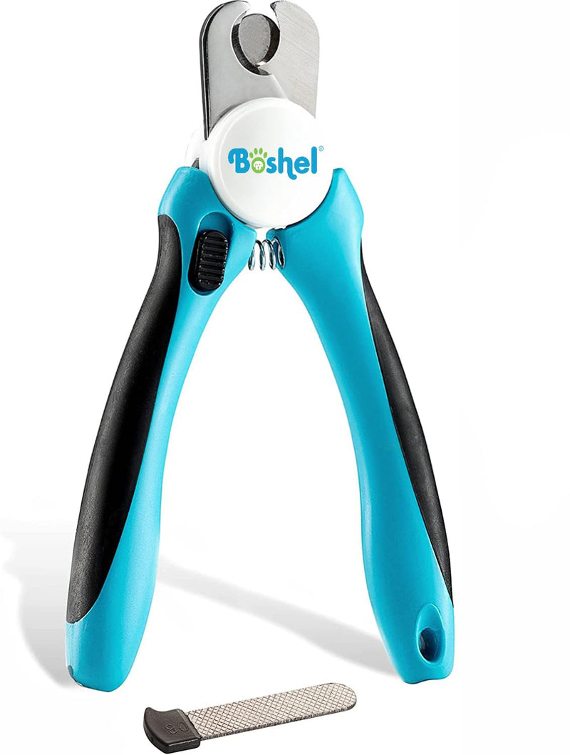 Boshel Dog and Cat Nail Clipper with Safety Guard, Razor-Sharp Toenail Cutter with Nail File, Ideal for Smaller Pets