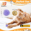 DF DUALFERV 60 Pcs Cat Pom Pom Balls, Interactive Cat Toys, Sparkle Balls for Cats, Extra Large and Fuzzy for Exercise and Entertainment, Multicolor, 1.5 Inch