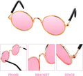 Frienda 10Pcs Cat Dog Sunglasses Funny Pet Glasses Round Metal, Mixed Color