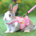 Guinea Pig Harness & Leash Set, Mesh Vest for Small Pets Walking Pink L