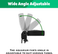 Aquarium Cooling Fan for Fish Tank, 5-Speed Aquarium Chiller Cooler with Timer, Adjustable Angle, Low Noise Cooling Syst