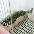 Hamiledyi Rabbit Hay Feeder, Bunny Hay Feeder Rack,Bunny Food Manger Wooden Hay Manger Rack Rabbit Hay Holder Feeders Gr