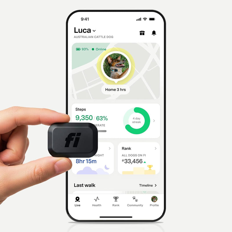 Fi Mini GPS Dog Tracker, Collar Attachment, Membership Required