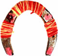 Authentic Feng Shui Cast Iron Real Horseshoe With Kalwa Iron Shoe Kale Ghode ki Naal For Good Luck Charm Rustic Lucky Po