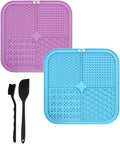 Dog Lick Mat Set, 2 Lick Mats for Dogs with Spatula & Brush, Slow Feeder