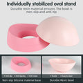 Bulldog Bowl Anti-Slip Dog Cat Dish Detachable Rubber Dog Bowl Pet Sterile Tilted Pet Feeder Slope Base (Pink, 2 Cup (Small/Medium Dog))