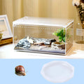 Snail Food and Water Bowl, Pet Snail Feeder, Small Reptile Food Dish Bowl Silicone Calcium Dish for Land Snails Lizard G