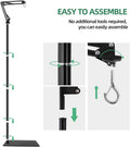MECESOR Reptile Lamp Stand Adjustable Height 15.7-73.6inch with 360°Adjustable Swing Arm Heat Lamp Stand Plant Floor Lig