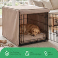 Molly Mutt Tan Dog Crate Cover, Non-Toxic & 100% Cotton, 24"x18"x21"