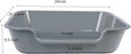 Ying Tutu 1 Pack of Extra Large Cat Litter Box (ABS Material), Low Entry Senior Litter Pen for Geriatric Kitty Big Cats, Jumbo Pet Safe Litter Boxes Tray for Indoor Pets Potty (Gray, 24" L x 20" W)