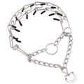 No Pull Prong Dog Collar,Adjustable Dog Pinch Training Chain Collar with Comfort Rubber Tips for Training Guidance Small Medium Large Dogs (M)