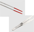10.63" L Aquarium Straight Feeding Tweezer for Feeding with Red Rubber Tip