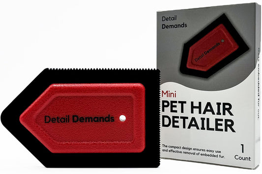 Detail Demands Mini Pet Hair Remover | Dog Hair Remover for Car Carpet & Car Cleaning Supplies, Cat Hair Remover for Furniture, Reusable Carpet Brush and Lint Remover, Pet Hair Removal Tool