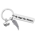 Dabihu Pet Memorial Gift Loss of Cat Keychain Sympathy Jewelry Has Whiskers Keyring In Memory of Cats Pet Sympathy Gift for Cat Lover Family Friends Remembrance Gifts