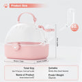 BUCATSTATE Small Animal Carrier Cage with Water Bottle, Portable Hamster Travel Carrier Carry Case 7.24" L*6.69 W *6.42"