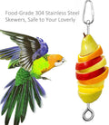 Bird Cage Food Holder Parrot Fruit Vegetable Skewer Bird Cage Feeder Foraging Toy for Parakeet Budgie Macaw
