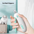 Paioxerty Cat Nail Clipper | Cat Nail Trimmer with Clipping Debris Storage, Adjustable Sizes, Hidden Nail File, Round Hole Blade for Injury-Free Grooming Tool for Pets