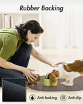 MontVoo Absorbent Dog Food Mat-Dog Mat for Food and Water Bowl | Quick Dry Pet Dish Mat, No Stains & Easy Clean Cat Rug 