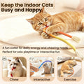 Retro Shaw 3Pcs Cat Chew Ropes with Refillable Natural Catnip, 23.6 Inches Safe Teeth Cleaning Toy for Indoor Kittens Cats, Quiet Interactive Kicker Nip String Toys