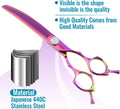 Professional Curved Thinning Shears Dog Grooming Scissors 7.5'' Rainbow Curved Thinner Scissors for Grooming Large Dogs 