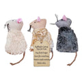 Ipetboom Refillable Catnip Toys for Cats - 3 Pack Interactive Cat Chew Toys for Indoor with Natural Long Fur and Jute Tail, Durable Plush Mouse Pet Fun Tool for Hunting and Boredom Relief