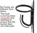 ROYHOO 2PCS Bucket Hooks for Horses Equestrian Bucket Hook Metal Water Bucket Hangers Horse Stalls Feed Bucket Barn Farm