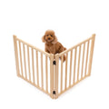 YOCAN Non-Painted Wood FreeStanding Pet Gate for Dogs,Wooden Dog Gates for Doorways, Stairs,The House, Dog Fences Indoor Puppy Gate-2 Panel H:23”