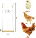 Chicken Swing Toy, 2 Pack Chicken Toys, Wood Chicken Swing Toy, Wood Chicken Swing for Chickens Rooster Poultry Parrots