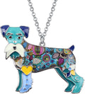 BONSNY Signature DOG collection Love Pets“SILVER”Statement SCHNAUZER Necklace Dog Animal Pendant