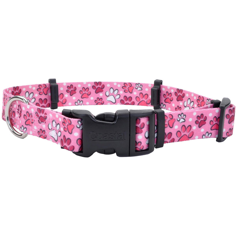 Coastal Pet SecureAway Collar Protector for Flea Collars - Adjustable pet Accessory - Protective Flea Collar for Dogs & Puppy - Multi Paws, 1