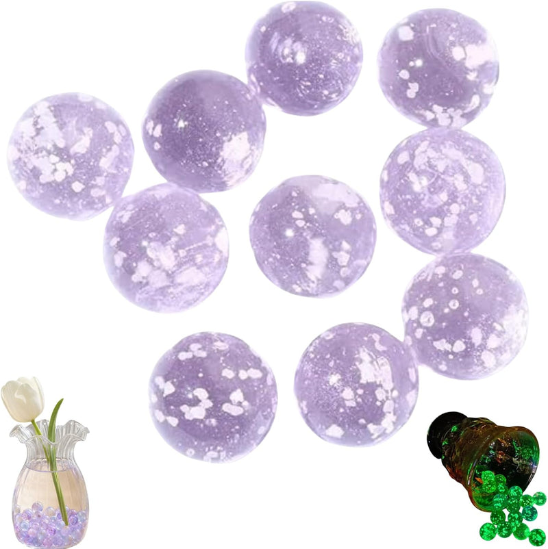 10 Pcs Glass Decorative Marbles, Luminous Fish Tank Landscape Accessory